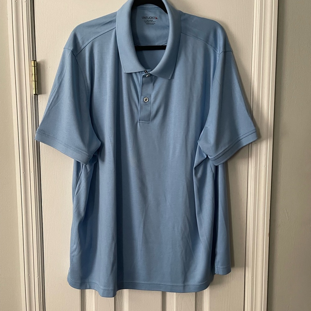 UNTUCKit Blue Polo Shirt Casual Short-Sleeved